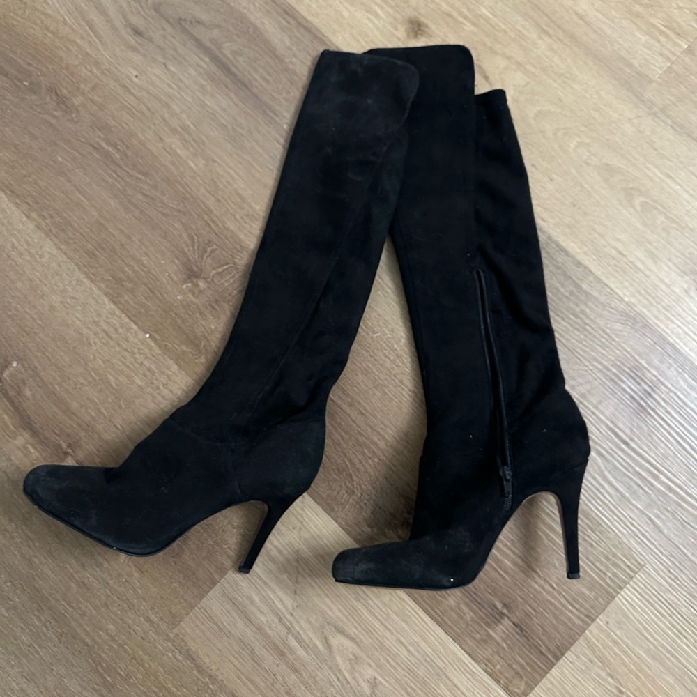 INC International Concepts Black Heeled Boots
